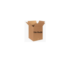 15&quot; x 15&quot; x 20&quot; CARDBOARD BOX - 200 lb - SINGLE BOX - $5.70