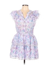 NWT LoveShackFancy x Target Lou in Purple Floral Double Ruffle Tiered Dress L - £73.54 GBP