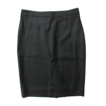 NWT J.Crew Pencil in Black Italian Super 120s Wool Skirt 00 - £27.17 GBP