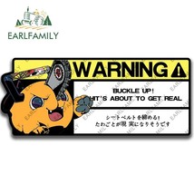EARLFAMILY 13cm x 5.4cm Car Stickers for Pochita Chainsaw Man Buckle Up Warning  - £35.69 GBP