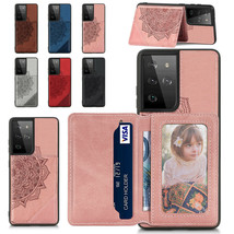 Slim Card Holder Leather Wallet Case Cover for Samsung Galaxy Phone/S21+/Note 20 - £34.25 GBP