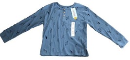 Cat &amp; Jack Dusty Blue Lightning Bolt Size M (8) Long Sleeve - €5,80 EUR