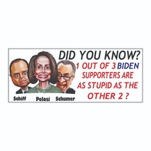 Did You Know 1 Out Of 3 Biden Supporters Bumper Sticker / Decal - £3.17 GBP