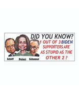 Did You Know 1 Out Of 3 Biden Supporters Bumper Sticker / Decal - £3.13 GBP