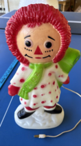 Vintage 1973 Empire Raggedy Ann Christmas Blow Mold 15&quot; NOEL Light with Cord - $108.90