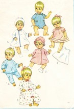 1968 Vtg 17&quot; Boy Girl Betsy Wetsy Vinyl Body Baby Doll Wardrobe Sew Patterns - £11.98 GBP