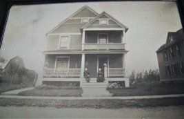 c1900 ANTIQUE JOHNSON CITY NY HOUSE ARCHITECTURAL CABINET PHOTO 60 ST CH... - $24.74