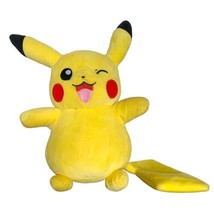 Pokemon Pikachu Plush Stuffed Animal 2021 Nintendo Happy 9&quot; Yellow Toy - £17.90 GBP