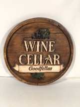Vintage Pisano Wine Cellar Goodfellas Country Carver Wood Comp 11&quot; Sign Made USA - £63.30 GBP