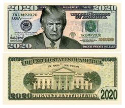Donald Trump 2020 Collectible 5 Pack Novelty Funny Dollar Bills Serious Business - £4.80 GBP
