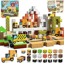 Magnetic Blocks-100PCS Magnetic Building Blocks, Magnetic Blocks Road wi... - $62.62