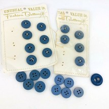  Vintage 60s Unusual Value in Fashion Button Blue Jean 4 Hole Lot  23  - £15.97 GBP