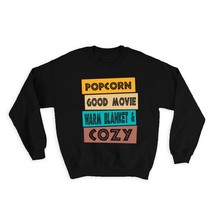 Popcorn Good Movie : Gift Sweatshirt Retro Sign For Home Decor Food Friendship L - £22.94 GBP