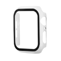 Hard PC Bumper Case w/ Tempered Glass for Apple Watch 45mm Series 7 WHITE - £6.02 GBP
