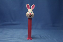 Vintage 1998 Rabbit Bunny Pez Candy Dispenser Easter Pink White 4 966 305 - $4.55