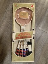 Vintage 70’s Badminton Set 4 Player KMart Steel Shaft All Pro Classic - £55.65 GBP
