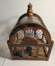 Wood & Wire Bird Cage Victorian Style Dome Top image 5