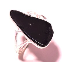 Black Botswana Agate Gemstone Valentine&#39;s Day Gift Ring Jewelry 6.50&quot; SA 3844 - £4.17 GBP