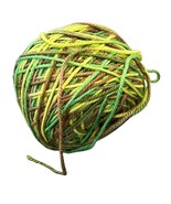 Hand-Dyed Multicolor Yarn Ball In Green &amp; Brown Tones For Knitting Or Cr... - $9.60