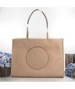 Tory Burch Rose Silk Taupe Nylon Leather Large Tote Bag NWT - $291.56