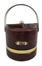 Vinyl Brown Ice Bucket DM Monogram with Tongs - €12,52 EUR