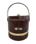 Vinyl Brown Ice Bucket DM Monogram with Tongs - €12,32 EUR