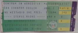 STEVIE NICKS - VINTAGE JUNE 03, 1986 CONCERT TICKET STUB 4 - $10.00