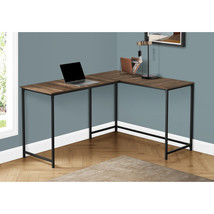 Monarch Specialties 58 in. Metal Corner Computer Desk Brown Reclaimed - ... - $169.59
