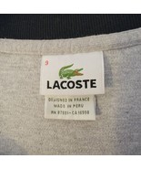 Lacoste Mens Gray 1/4 Zip Pullover Sweater Sweatshirt Size 9 Cotton - £20.66 GBP