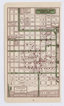 1951 Original Vintage Map Of Cincinnati Ohio Downtown Business Center - £17.36 GBP