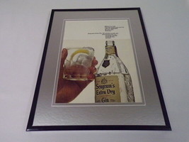 1966 Seagram&#39;s Gin Framed 11x14 ORIGINAL Vintage Advertisement - £35.05 GBP