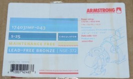 Armstrong 174031MF043 In Line Circulating Pump Lead Free Bronze image 2