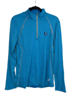 Asics Men s Shosha 1/4 Zip Raglan Long Sleeves Running Jacket, Blue, Small - $39.59