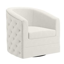Modern Accent Arm Chair Contemporary Velvet Accent Chair  Ivory, Swivel Velvet  - £798.55 GBP