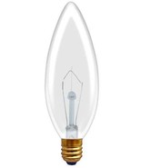 Incandescent Chandelier Torpedo Shape Clear 40W E12 Base (Pack of 12) - £14.95 GBP