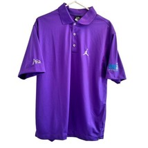 Michael Air Jordan Celebrity Golf Invitational Aria Polo Shirt L Purple Dri Fit - £52.22 GBP