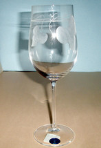 Varga Tuscani Art Large Bordeux Crystal Goblet 10.5&quot; Etched Vines 23oz NEW NoBox - $23.66