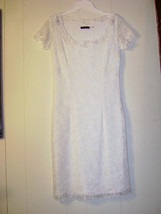 Josie Natori white lace dress   Fully Lined  Size 4 - £25.62 GBP