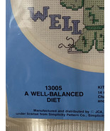 Simplicity Short Orders &quot;A Well-Balanced Diet&quot; Cross Stitch Kit *NEW* b2 - $226.56 MXN