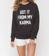 Spiritual Gangster karma old school terry sweatshirt in Vintage Black - size S - £47.61 GBP