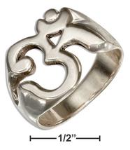 Sterling Silver &quot;om&quot; or &quot;ohm&quot; Symbol Ring - £77.94 GBP+