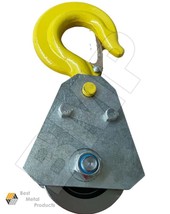 2 Ton Snatch Block With Hook 1/2&quot; Wire Rope Bearing Pulley Lifting Troll... - $37.95