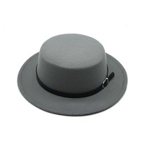 New Felt Hat Men Fedora Hats with Belt Women Vintage Trilby Caps  Fedora Warm Ja - £151.87 GBP