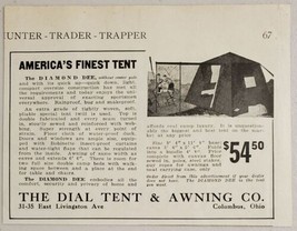 1927 Print Ad Dial Brand Diamond Dee Tents Made in Columbus,Ohio - $9.78