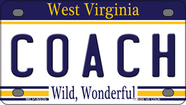 Coach West Virginia Novelty Mini Metal License Plate Tag - £12.01 GBP