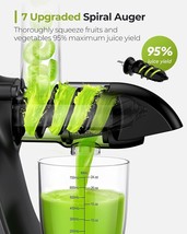 Slow Masticating Juicer with Soft/Hard Modes Easy to Clean Quiet Motor - £57.43 GBP