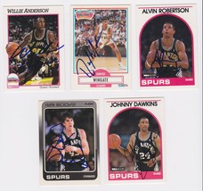 San Antonio Spurs Signed Autographes Lot of (5) Trading Cards - Robertso... - $14.99