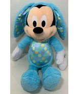 Disney Mickey Mouse Plush blue Easter Bunny Costume rabbit ears polka do... - £7.88 GBP