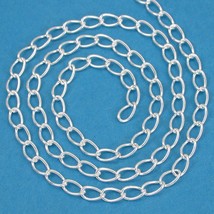 Sterling Silver Curb Chain Sold By The Foot 3mm - £10.12 GBP