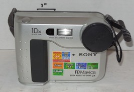 Sony Mavica MVC-FD75 0.4MP Digital Camera - Silver Black Tested Works - £57.83 GBP